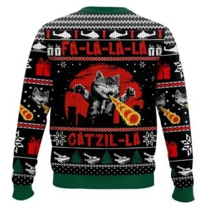 Catzila Ugly Christmas Sweater 1 Catzila Ugly Christmas Sweater1