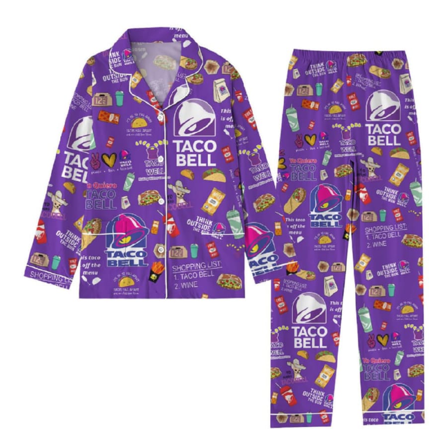 Taco Bell Fast Food Pajamas Set Taco Bell Fast Food Pajamas Set