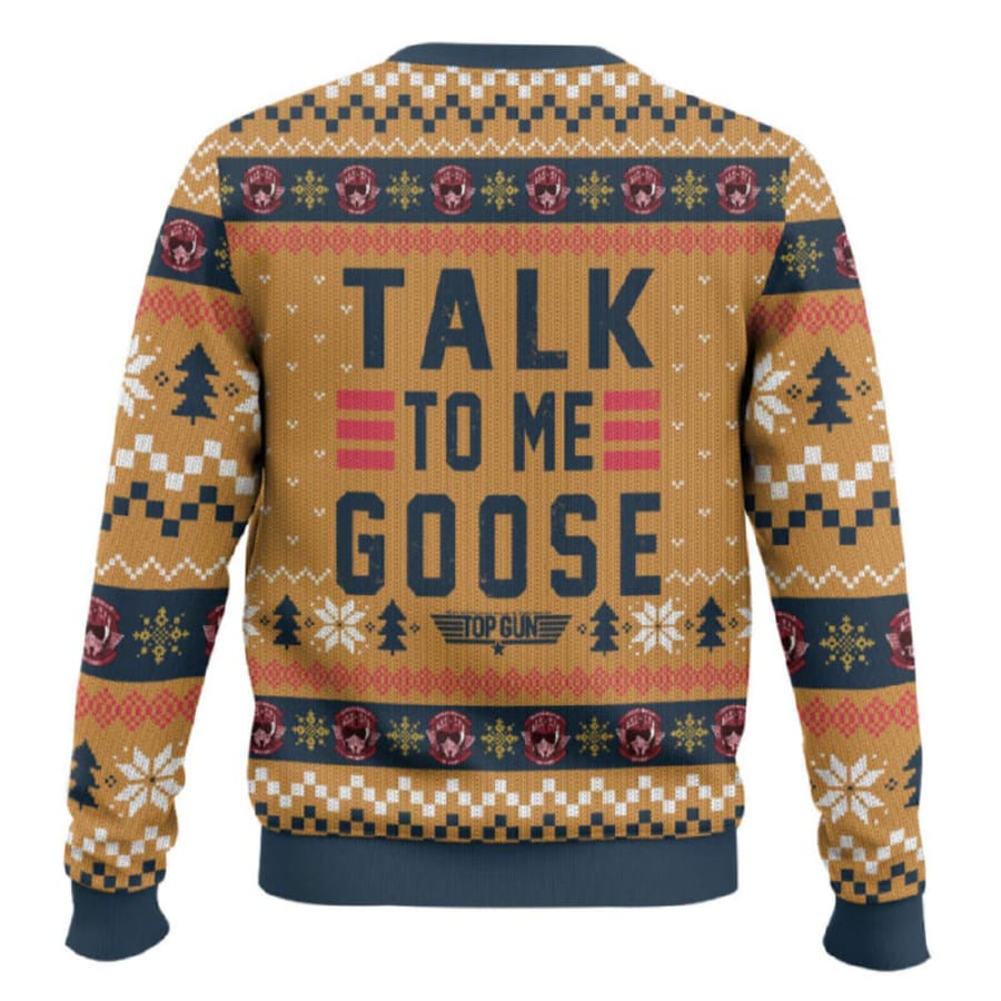 Talk to me Goose Top Gun Ugly Christmas Sweater Talk to me Goose Top Gun Ugly Christmas Sweater