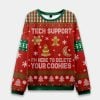 Tech Support Computer Programmer Red Ugly Christmas Sweater