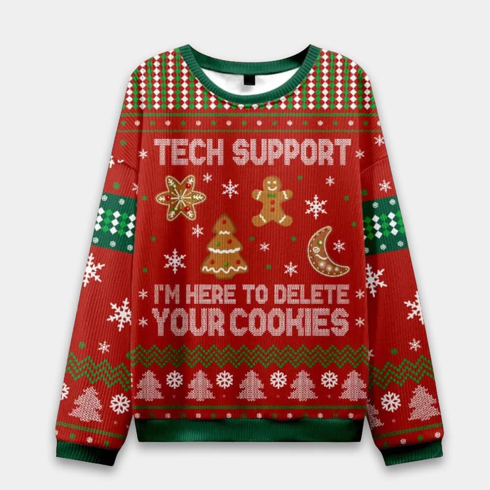 Tech Support Computer Programmer Red Ugly Christmas Sweater Tech Support Computer Programmer Red Ugly Christmas Sweater