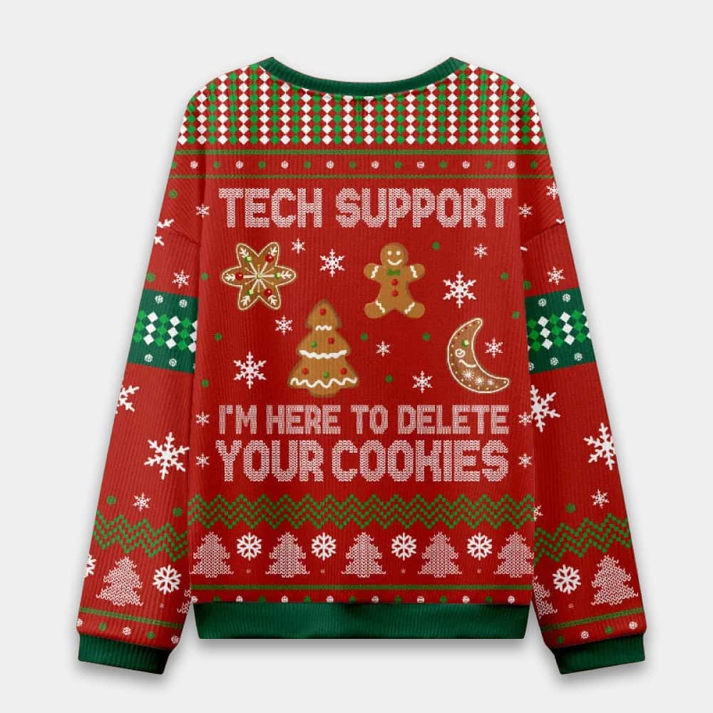 Tech Support Computer Programmer Red Ugly Christmas Sweater Tech Support Computer Programmer Red Ugly Christmas Sweater