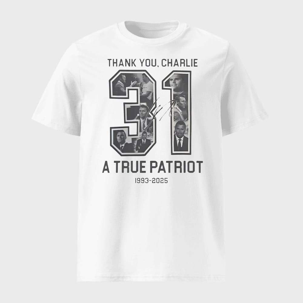 Thank You Charlie A True Patriot 1993 2025 Shirt 1 Thank You Charlie A True Patriot 1993–2025 Shirt
