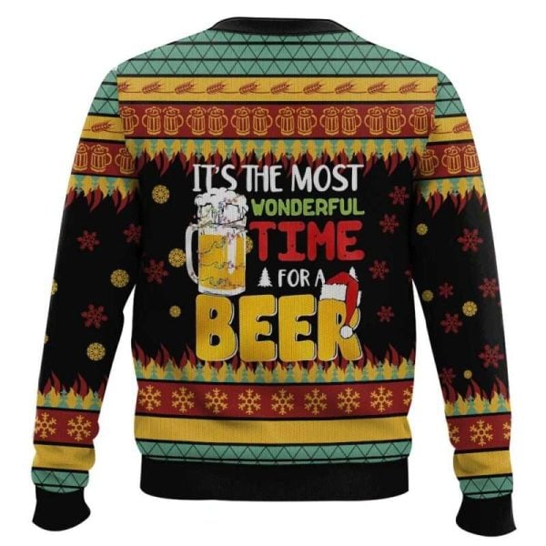 The Most Wonderful Time For A Beer Ugly Christmas Sweater
