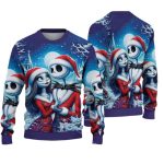 The Nightmare Before Christmas Jack And Sally Christmas Knitted Sweater