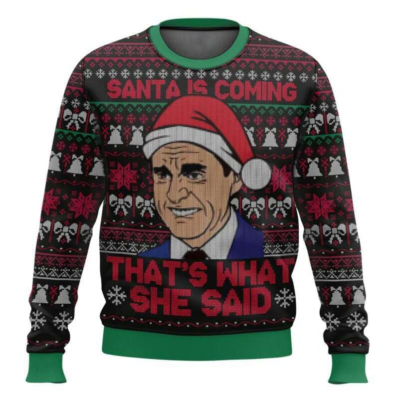 The Office Thats What She Said Christmas Ugly Sweater The Office That's What She Said Christmas Ugly Sweater