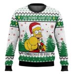 The Simpson Family All Homer Want For Christmas Is You Ugly Christmas Sweater