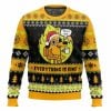 This Is Fine Meme Ugly Christmas Sweater