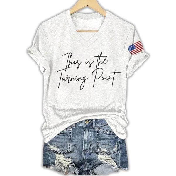 This Is The Turning Point Print T-Shirt