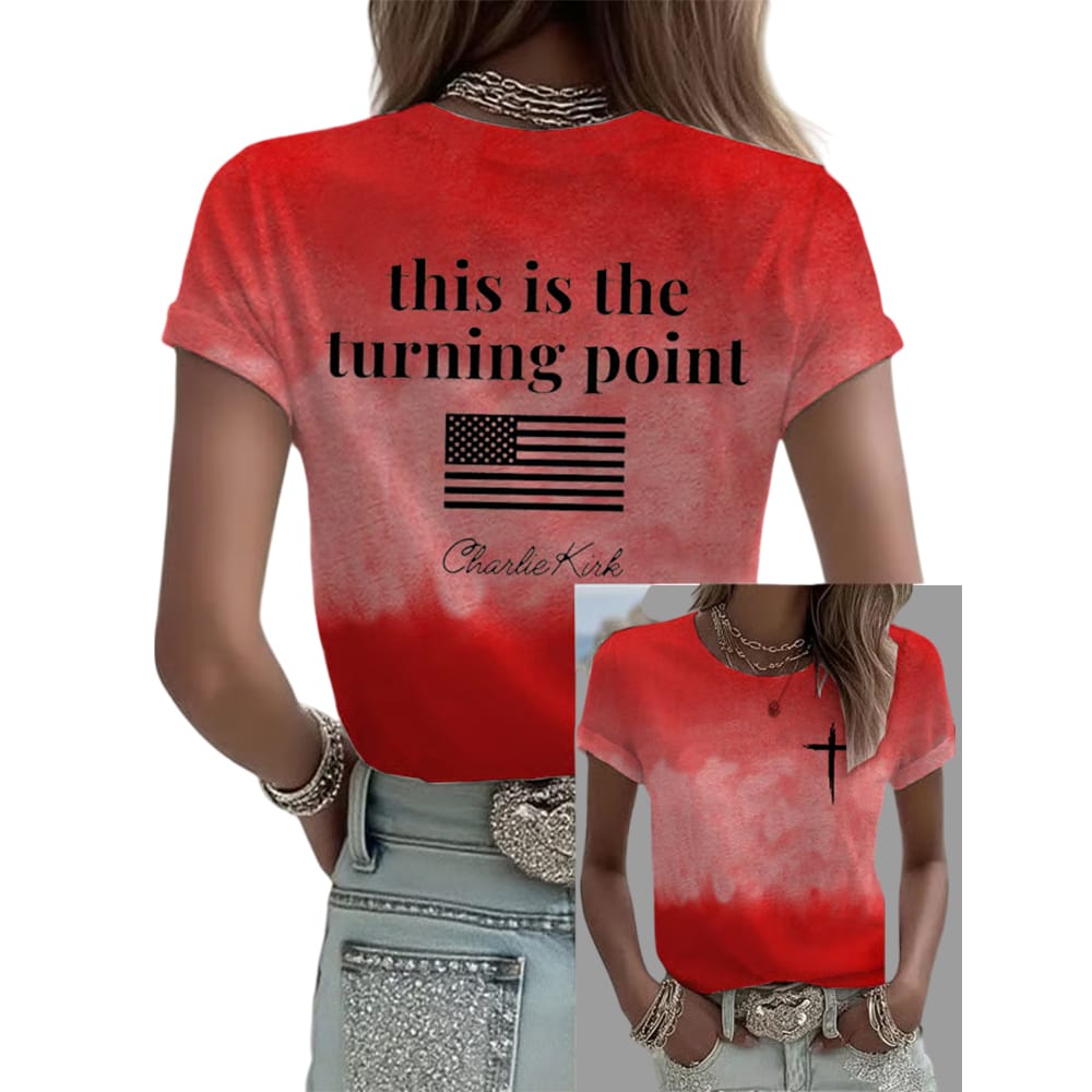 This is the Turning Point Charlie Kirk Gradient Shirt This is the Turning Point Charlie Kirk Gradient Shirt