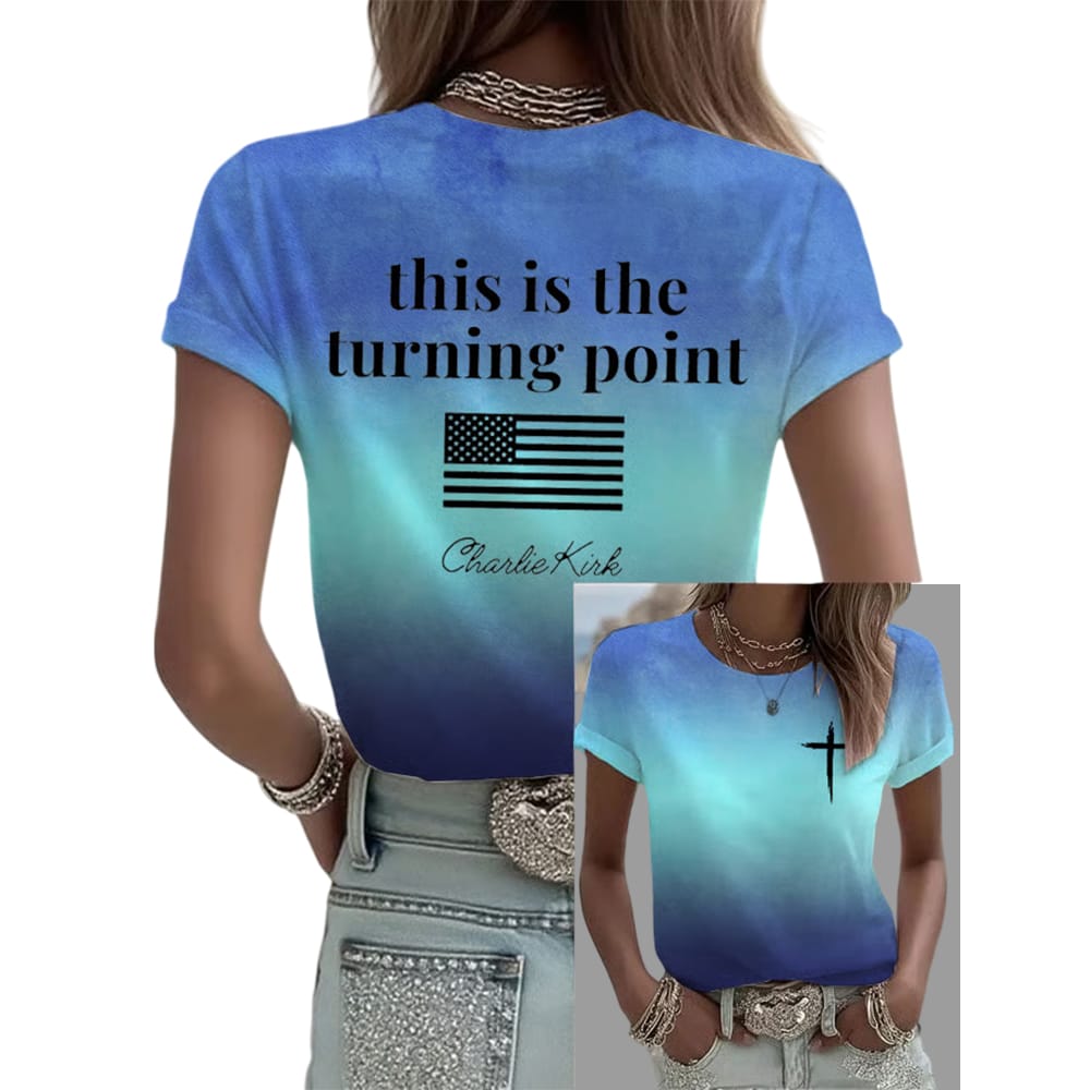 This is the Turning Point Charlie Kirk Gradient Shirt This is the Turning Point Charlie Kirk Gradient Shirt