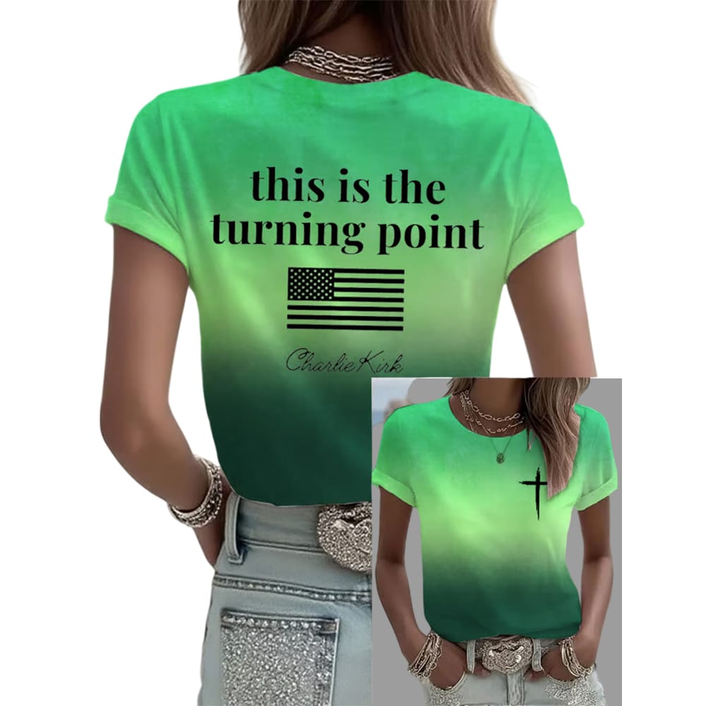 This is the Turning Point Charlie Kirk Gradient Shirt This is the Turning Point Charlie Kirk Gradient Shirt