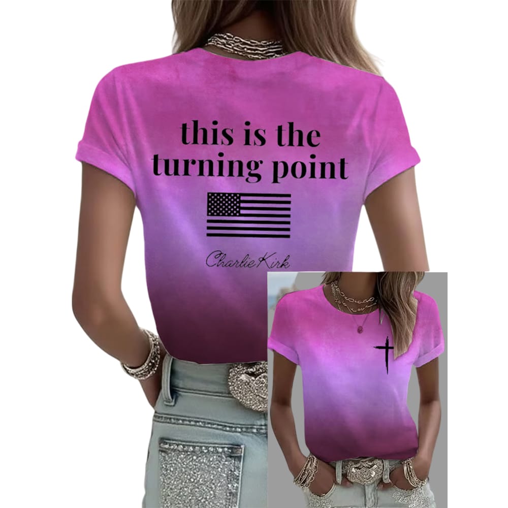 This is the Turning Point Charlie Kirk Gradient Shirt This is the Turning Point Charlie Kirk Gradient Shirt