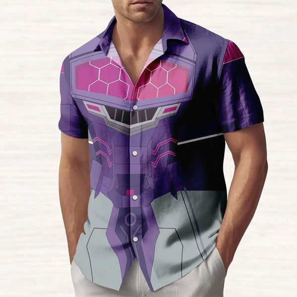 Transformers Shockwave Halloween 2025 Costume Button Shirt