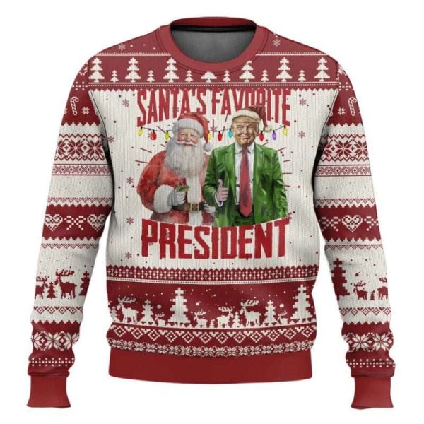 Trump Santa’s Favorite President Ugly Christmas Sweater