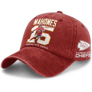 Patrick Mahomes 15 Kansas City Washed Cap2