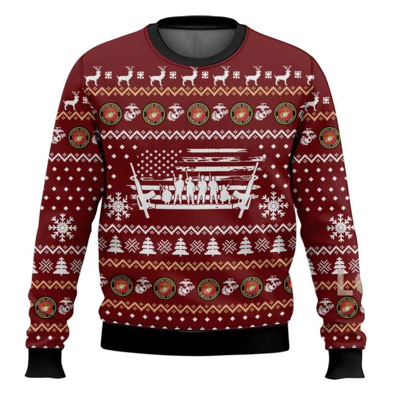 US Marine Corps Ugly Christmas Sweater US Marine Corps Ugly Christmas Sweater