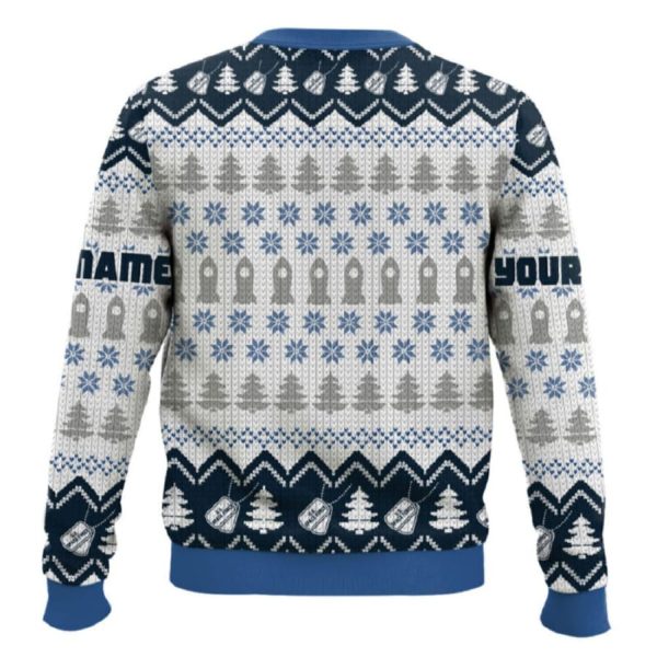 US Space Force Custom Name Ugly Christmas Sweater