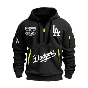 2025 Dodgers NL West Champs Quarter Zip Hoodie