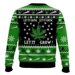 Lets it Grow 420 Christmas Ugly Sweater1