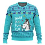 Unicorn Shuh Duh Fuh Cup Ugly Christmas Sweater
