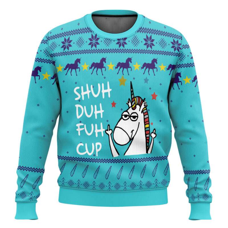 Unicorn Shuh Duh Fuh Cup Ugly Christmas Sweater Unicorn Shuh Duh Fuh Cup Ugly Christmas Sweater