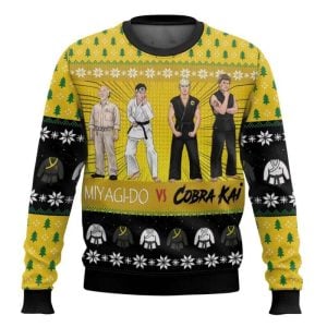 Karate Kid vs Cobra Kai Ugly Christmas Sweater