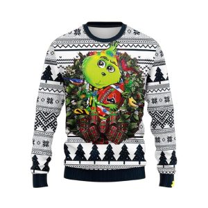Texans Grnch Hug Ugly Christmas Sweater