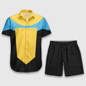 Invincible Mark Grayson Costume Halloween Button Shirt