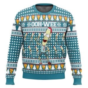 Mr Poopybutthole Ohh Wee Rick n Morty Ugly Christmas Sweater