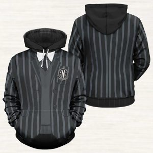 Wednesday Addams Nevermore Academy Uniform Cosplay Hoodie1