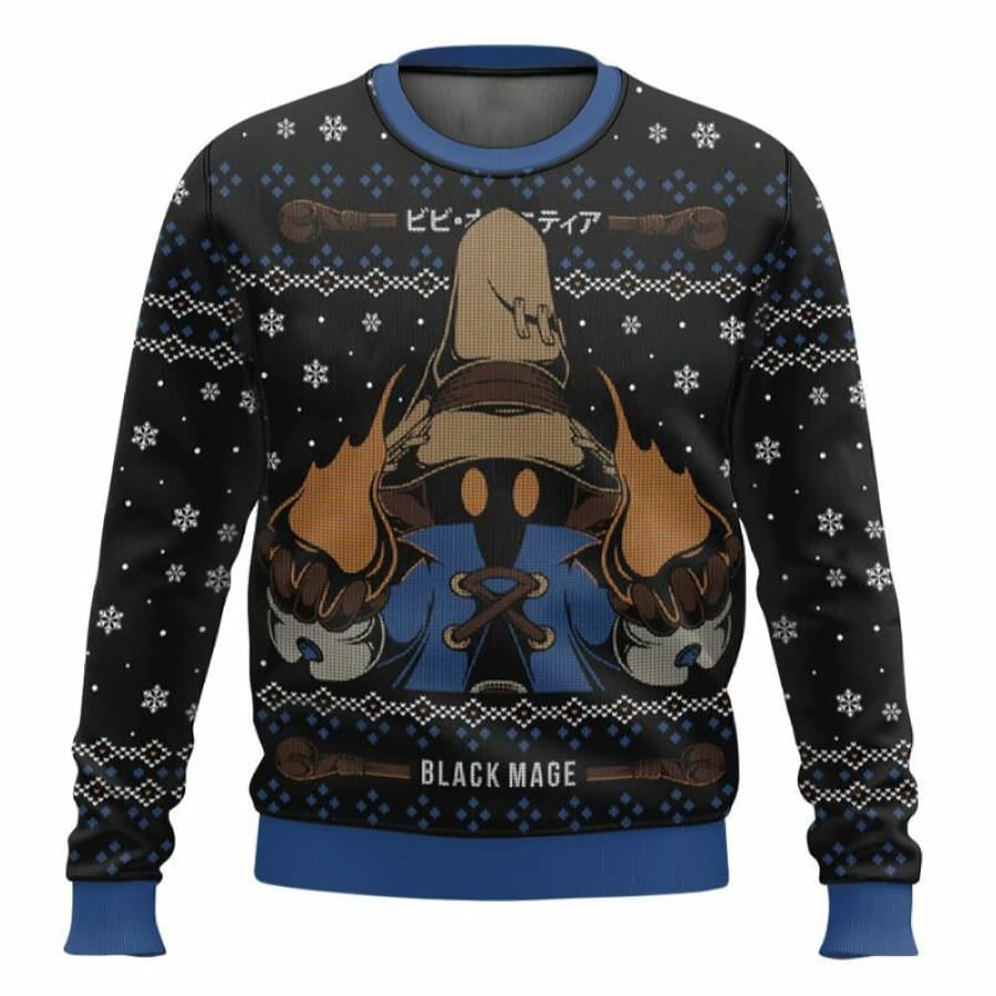 Vivi Black Mage Final Fantasy IX Ugly Christmas Sweater Vivi Black Mage Final Fantasy IX Ugly Christmas Sweater