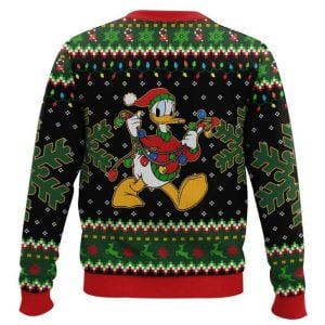 Donald Duck Christmas Lights Ugly Christmas Sweater 1 Donald Duck Christmas Lights Ugly Christmas Sweater1