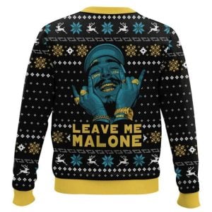 Leave Me Malone Post Malone Ugly Christmas Sweater1