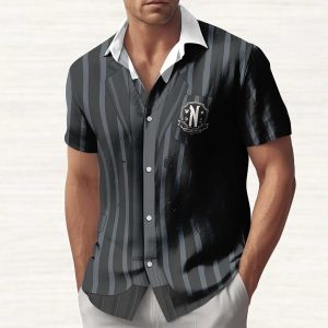 Wednesday Addams Nevermore Academy Halloween Costume Hawaiian Shirt3
