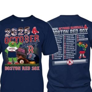 2025 Red Sox October Baseball Two Sided Shirt