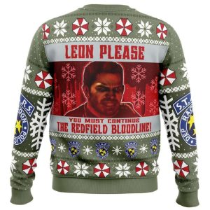 Resident Evil Chris Redfield Bloodline Ugly Christmas Sweater1