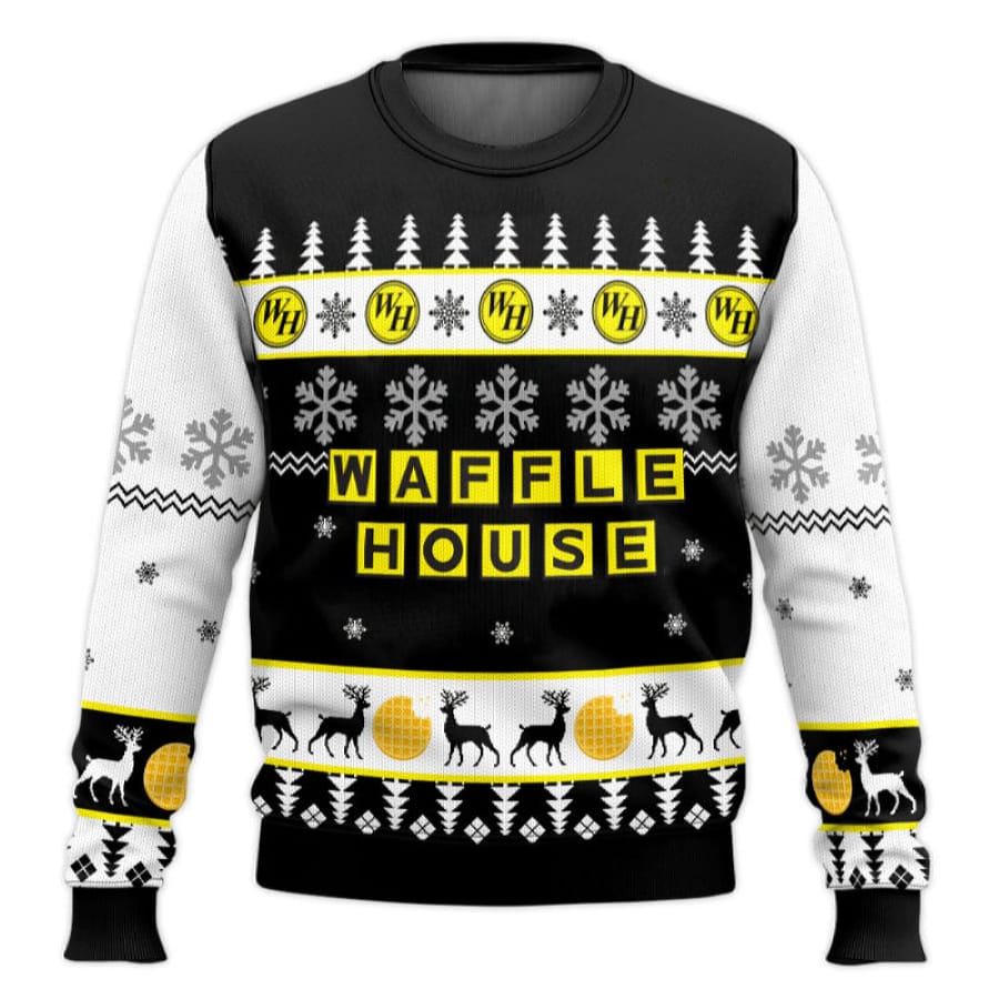 Waffle House Christmas Ugly Christmas Sweater Waffle House Christmas Ugly Christmas Sweater