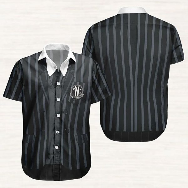Wednesday Addams Nevermore Academy Halloween Costume Hawaiian Shirt