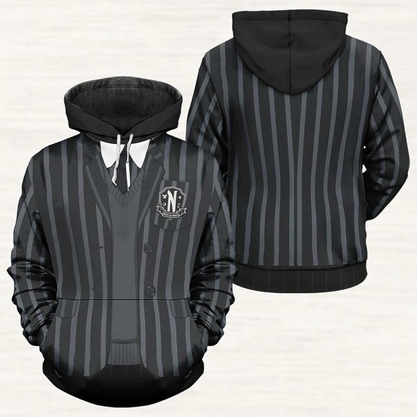 Wednesday Addams Nevermore Academy Uniform Cosplay Hoodie
