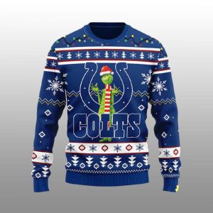 Colts Funny Grnch Ugly Christmas Sweater1
