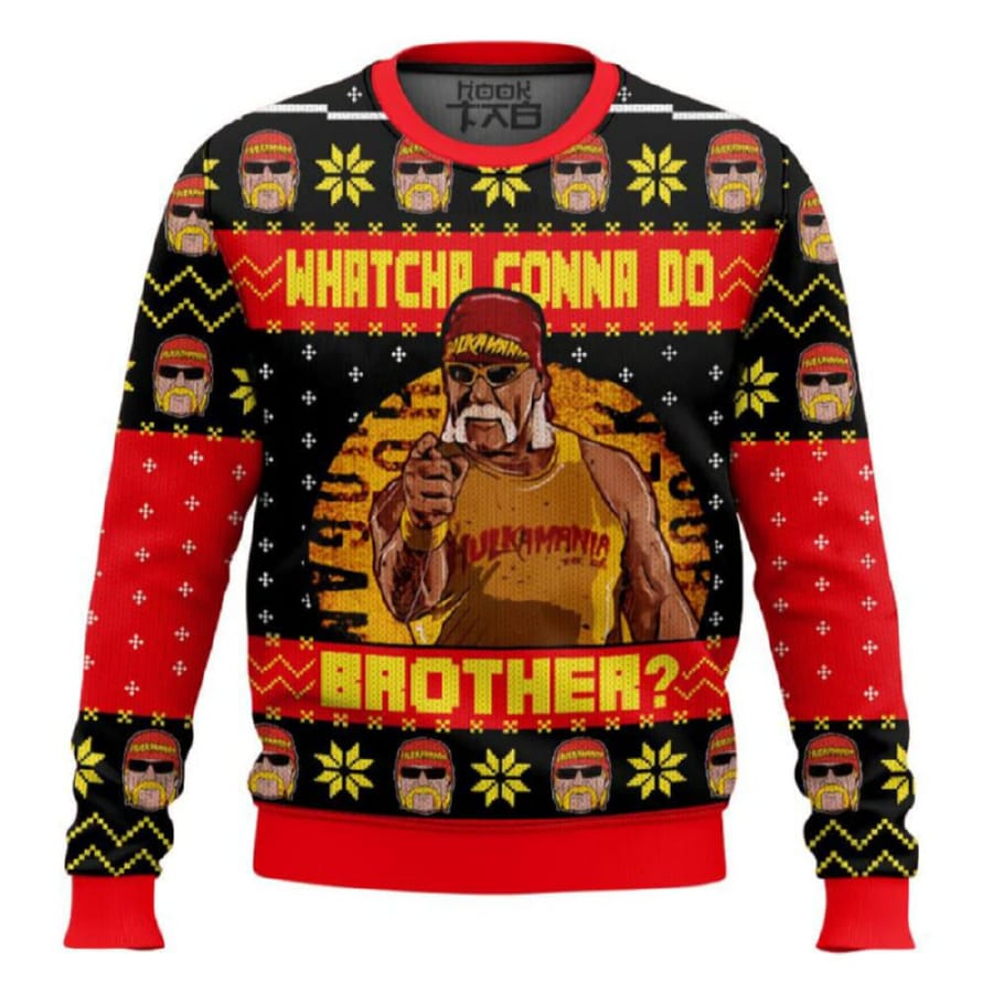 Whatcha Gonna Do Brother Hulk Hogan Ugly Chirstmas Sweater Whatcha Gonna Do Brother Hulk Hogan Ugly Chirstmas Sweater