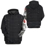 Winter Soldier Cosplay Halloween Costume Hoodie