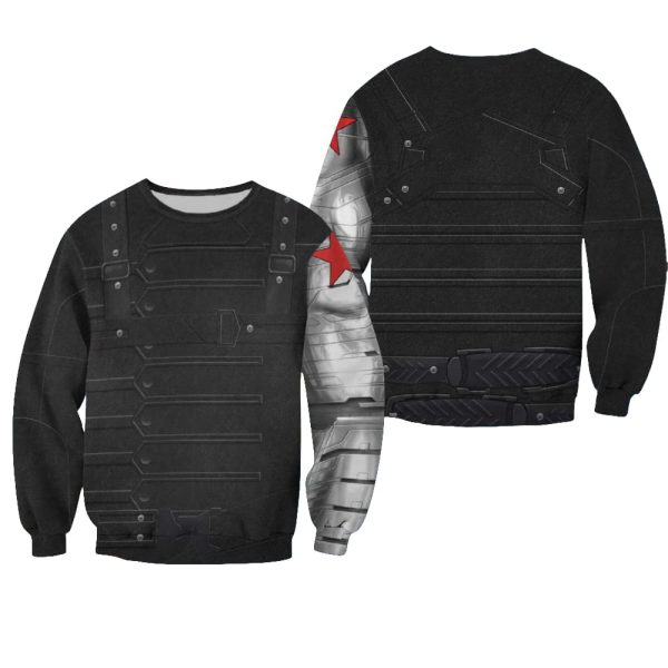 Winter Soldier Cosplay Halloween Costume Hoodie