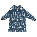 Winter Wonderland Husky Christmas Blanket Hoodie