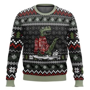 Wrong Size Dinosaurs Ugly Christmas Sweater