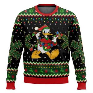 Donald Duck Christmas Lights Ugly Christmas Sweater