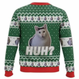 Huh Cat meme Christmas Ugly Sweater1