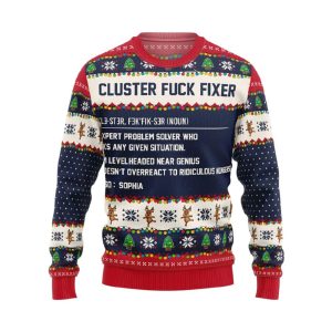 Cluster Fuck Fixer Christmas Ugly Sweater1