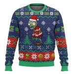 Zombie And Plants Ugly Christmas Sweater
